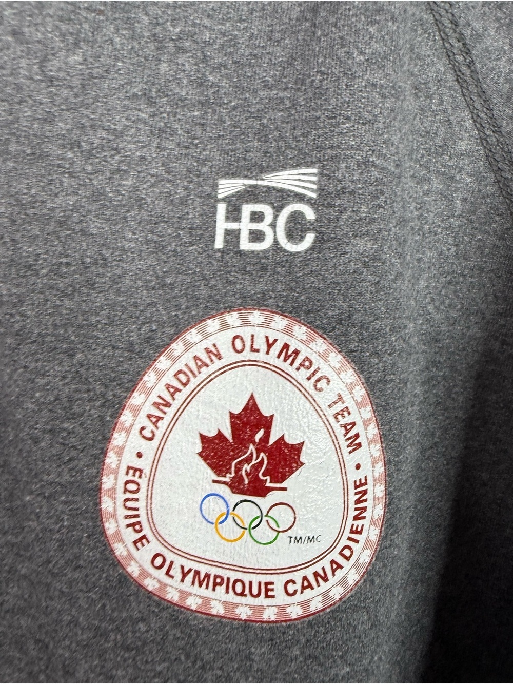 Hbc 2006 Canada Olympic team unisex Charcoal Quarter-Zip Pullover Sweater - IBC - Picture 7 of 11